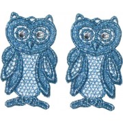 Macramé Owls - Turquoise Lamé
